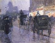 Childe Hassam Horse Drawn Coach at Evening china oil painting reproduction